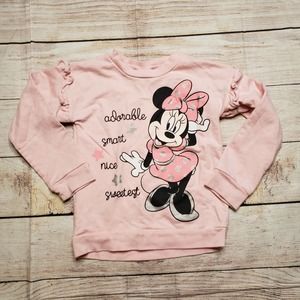 DISNEY Minnie Mouse Pink Long Sleeve Girls Top 5